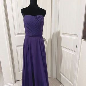 Mori Lee Formal Strapless Pleated Long Dress Sweethea Neckline Plus Size 8